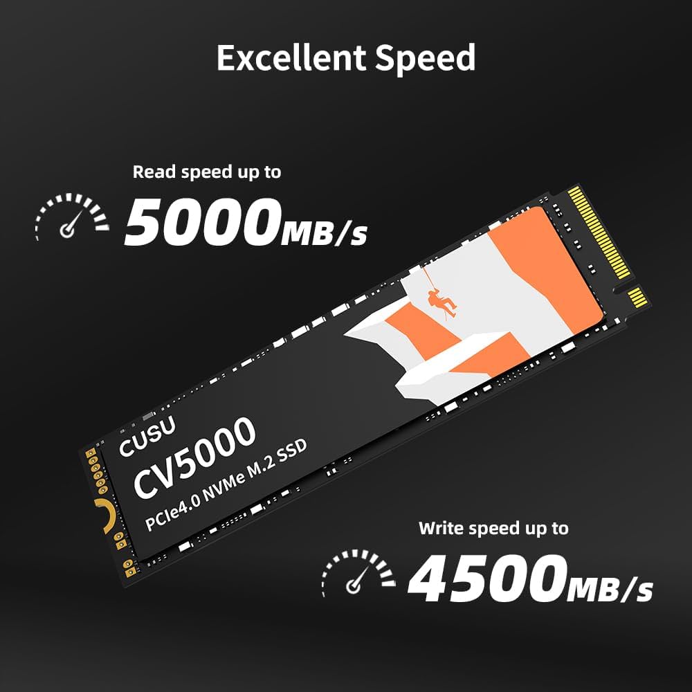 Amazon | CUSU CV5000 SSD 1TB PCIe Gen4x4 NVMe M.2 2280 内蔵